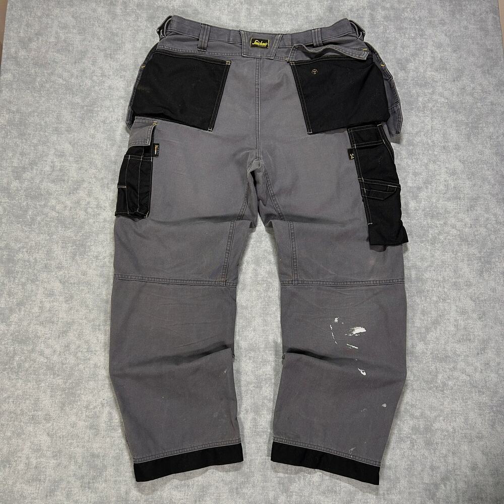 Snickers Workwear 3214 Canvas+ Knee Guard Holster pocket Condura pants 36x32 - Picture 2 of 11